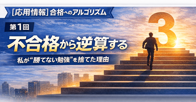 応用情報　合格へのアルゴリズム —「3度目の正直」で応用情報技術者試験を攻略した私の受験記 -#1:不合格から逆算する ― 私が“勝てない勉強”を捨てた理由