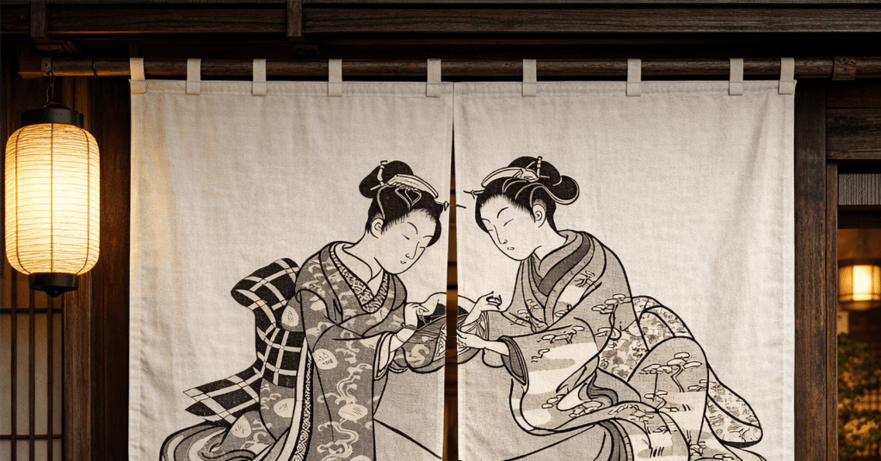 浮世絵素材は、どこまで「実務」に使えるのか── 木箱刻印・のれん