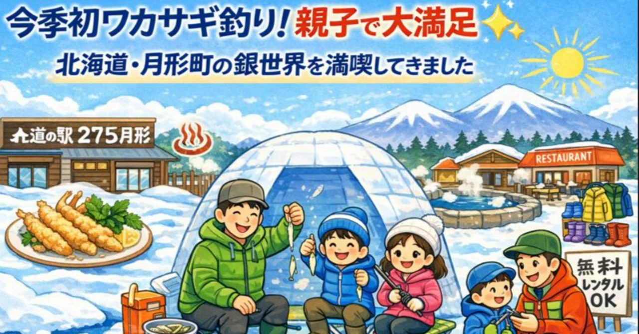今季初ワカサギ釣り！親子で大満足、北海道月形町の銀世界を満喫してき