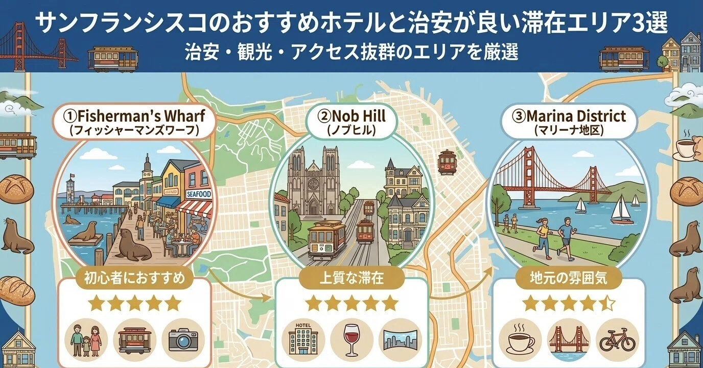 在住者解説｜サンフランシスコのおすすめホテルエリア3選【治安で選ぶ