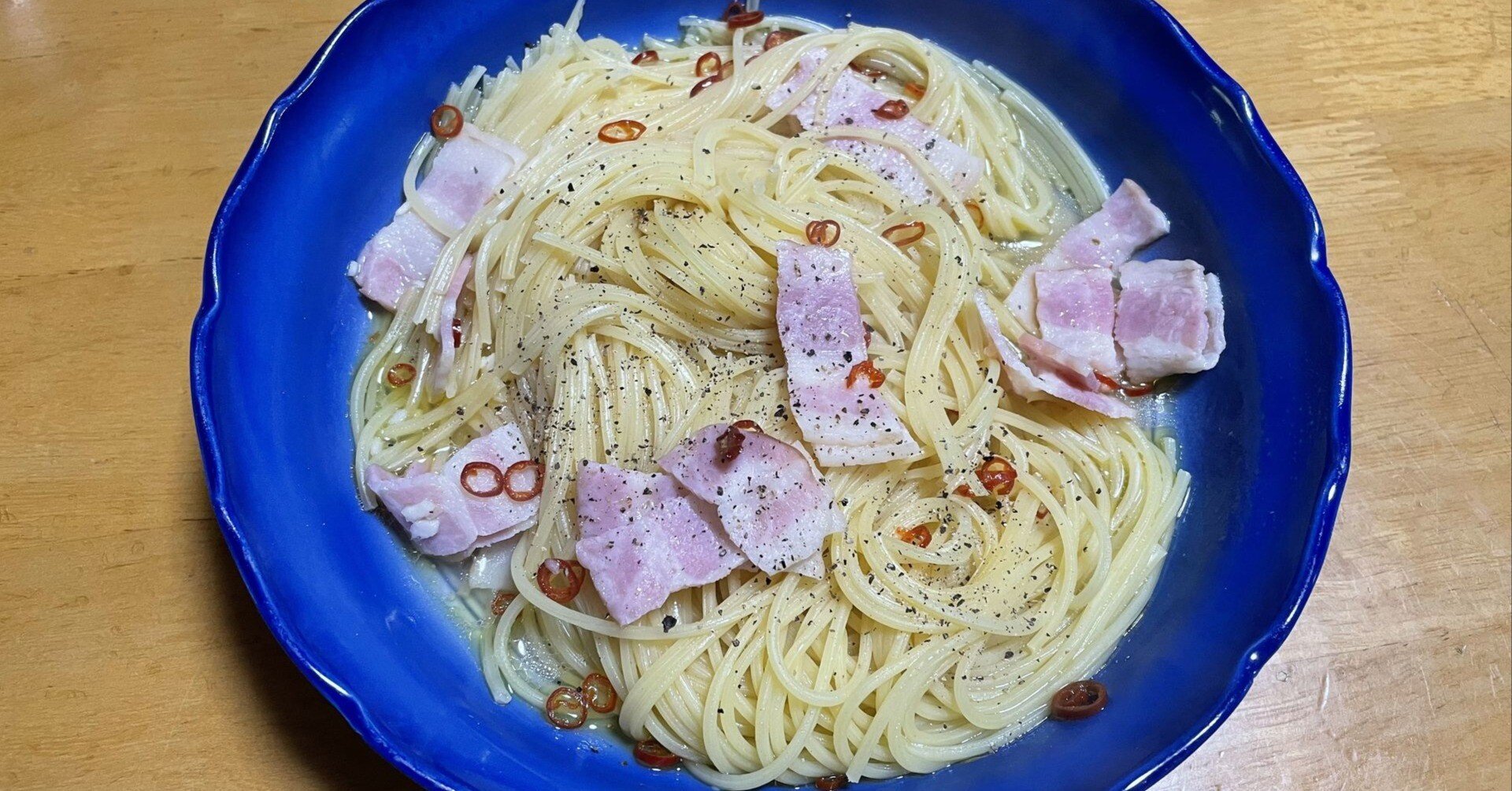 高等遊民の自炊日誌89 レンジでペペロンチーノ｜みかん