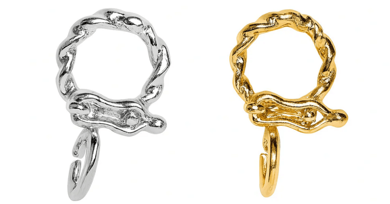 おしゃれなツイスト -K18マルチバチカン- 安心ロック付き｜Jewelry