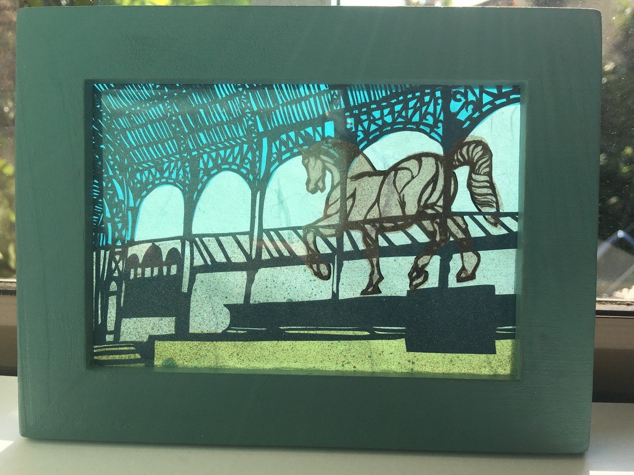 切り絵アート ダヴィンチの馬 Frau Schnitt Note