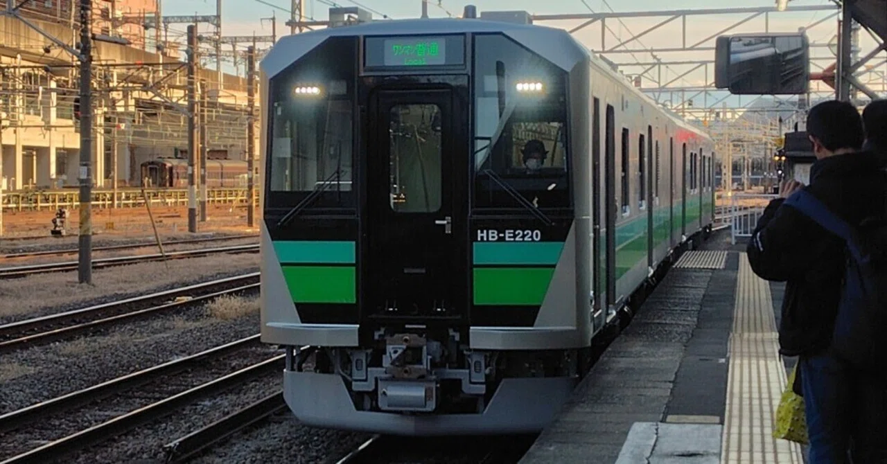 外観はかっこいいが、何故か窓のない壁が目立つ、八高線の新型車両HB