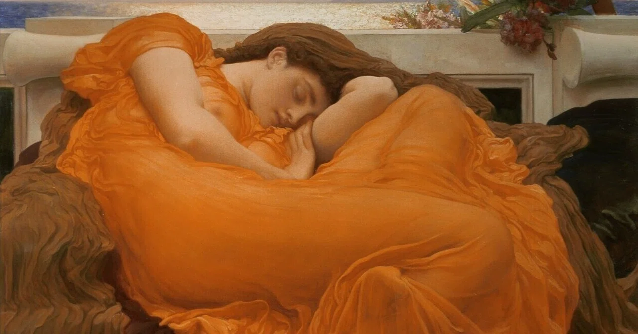 フレデリック・レイトンによる名画 サマー・スランバーSummer Slumber 🌺 Leighton's 