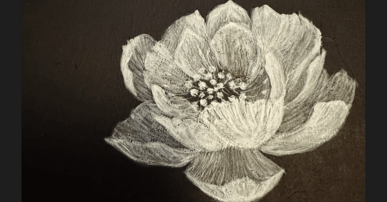 モノクロの花】｜半抽象画を描くアーティスト/齋藤千絵