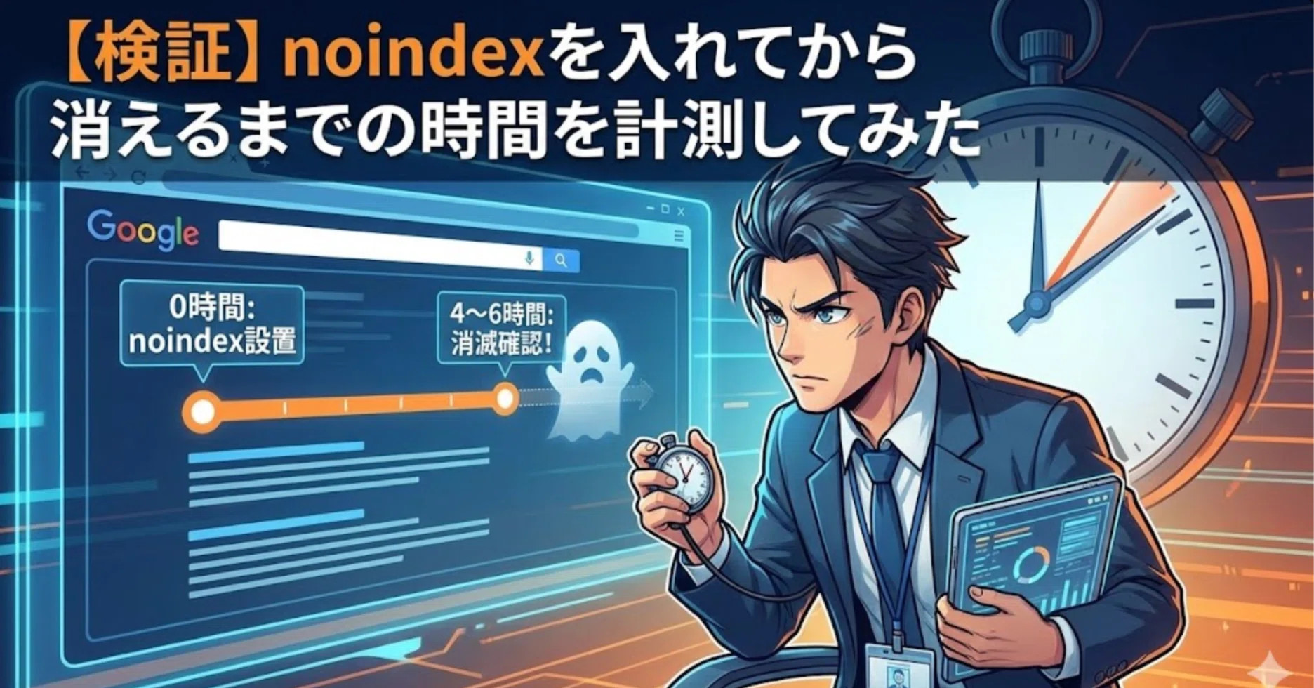 検証】noindexを入れてから何時間で検索結果から消えるのか？実際に