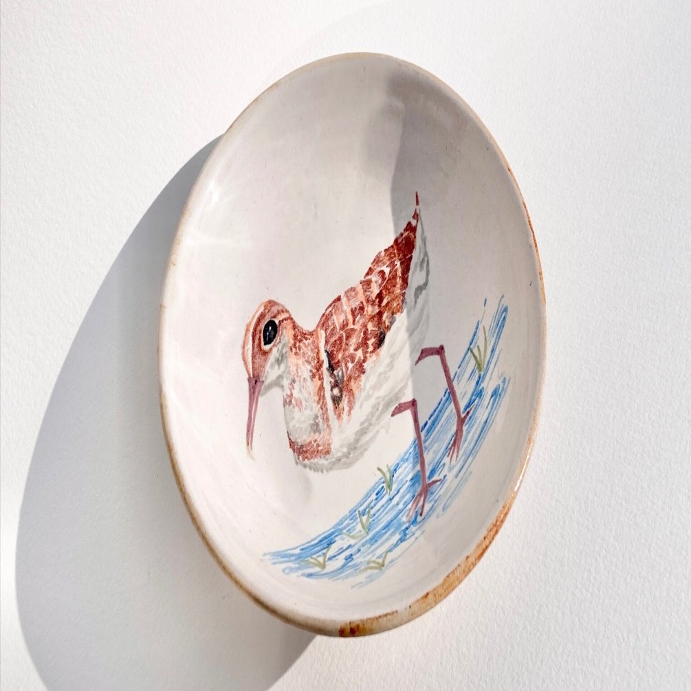 絵付けの小皿：野鳥たち｜藍菖窯