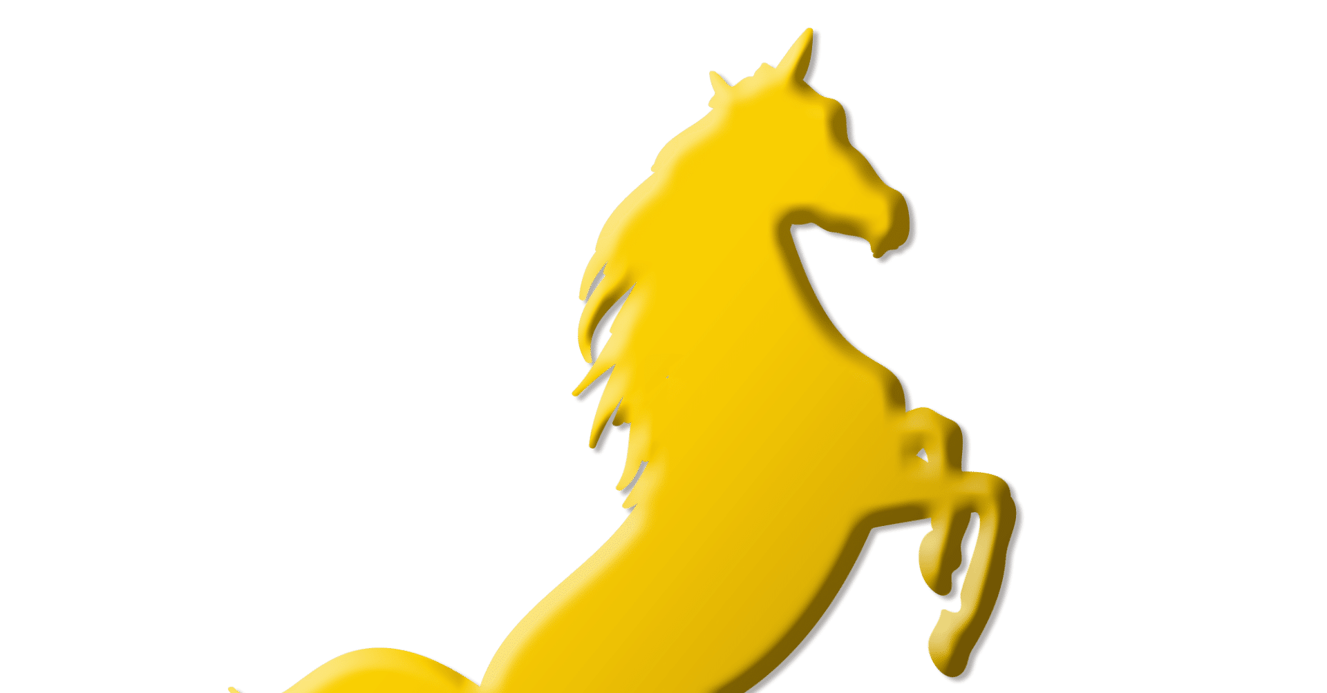 ゴールドに輝く金の馬のイラストアイコン04｜クリエーター・ダイアリー