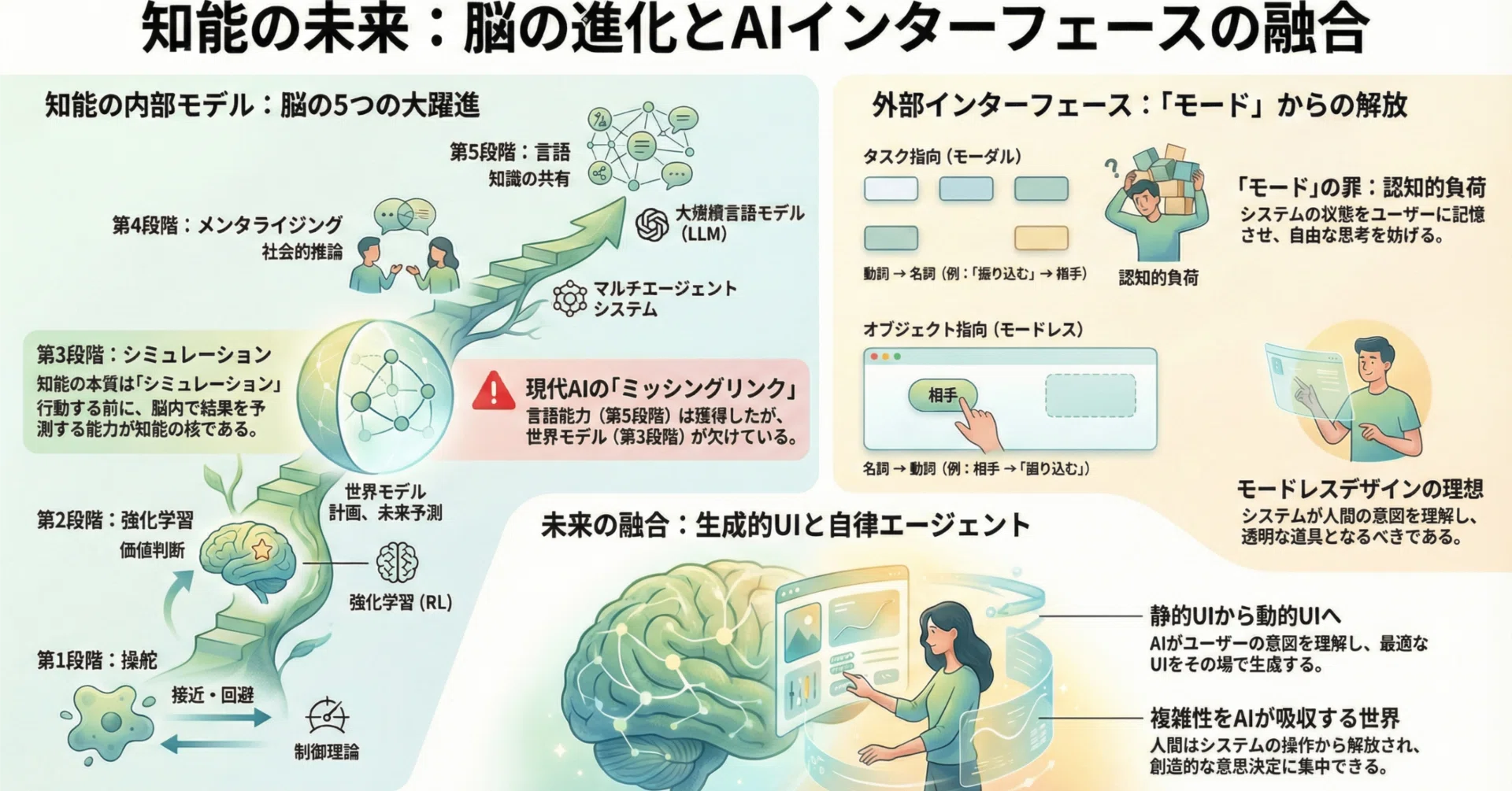 認知アーキテクチャと意味的インターフェース：知能とエージェンシー