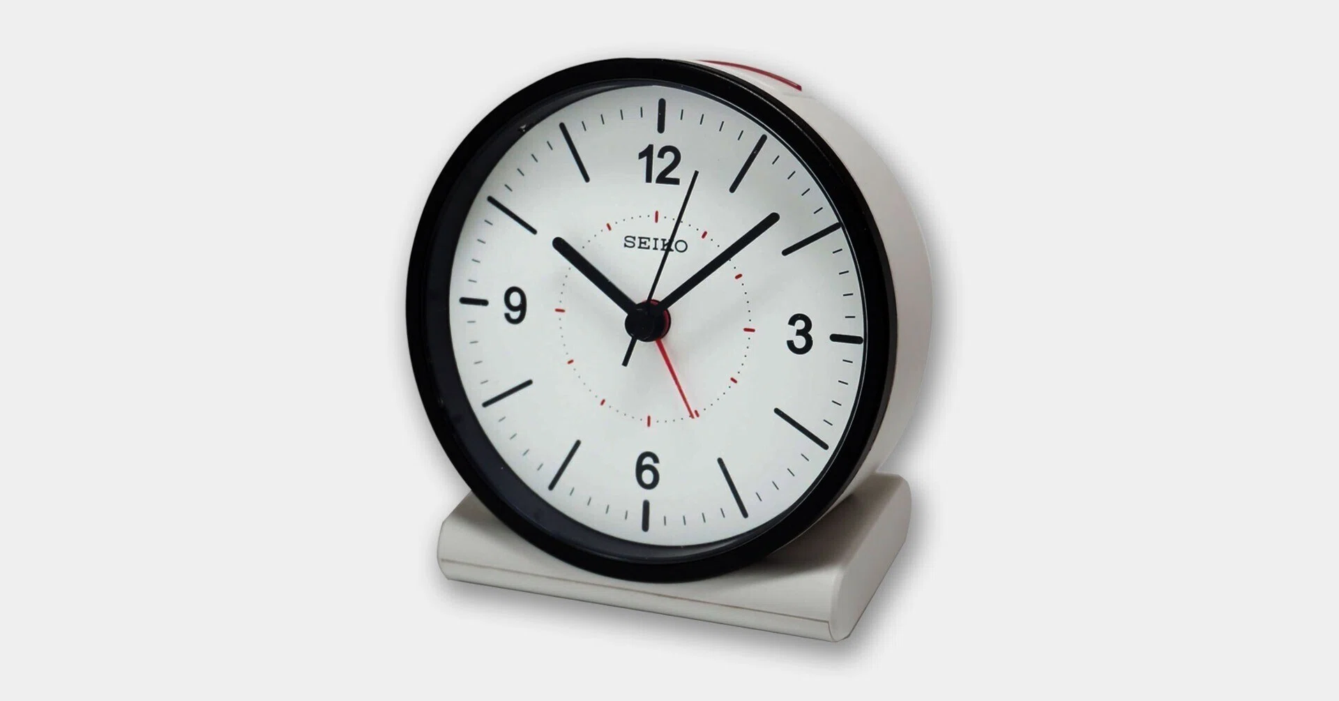 SEIKO 電波時計 コンパクト置時計 ようやく辿り着いた、白&黒い外観でコンパクトなセイコーの電波