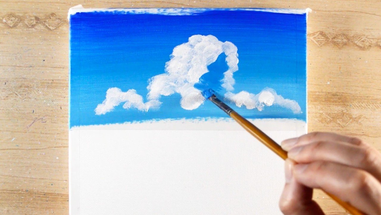 アクリル絵の具で 夏の空と雲と海 の描き方 家で一緒にやってみよう お絵描き Junya Art Note アクリル絵の具で 夏の空と雲と海 の描き方 家で一緒にやってみよう お絵描き Junya Art Note