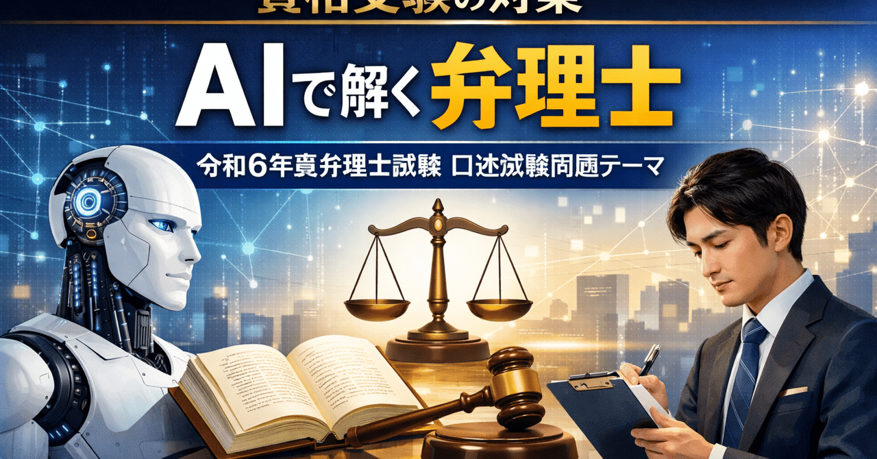 資格受験の対策 AIで解く弁理士 令和6年度弁理士試験口述試験問題