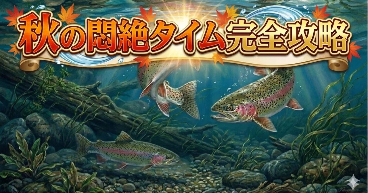 エリアトラウト】10月・11月の渋い時間は「ニジマスのアレ」が原因