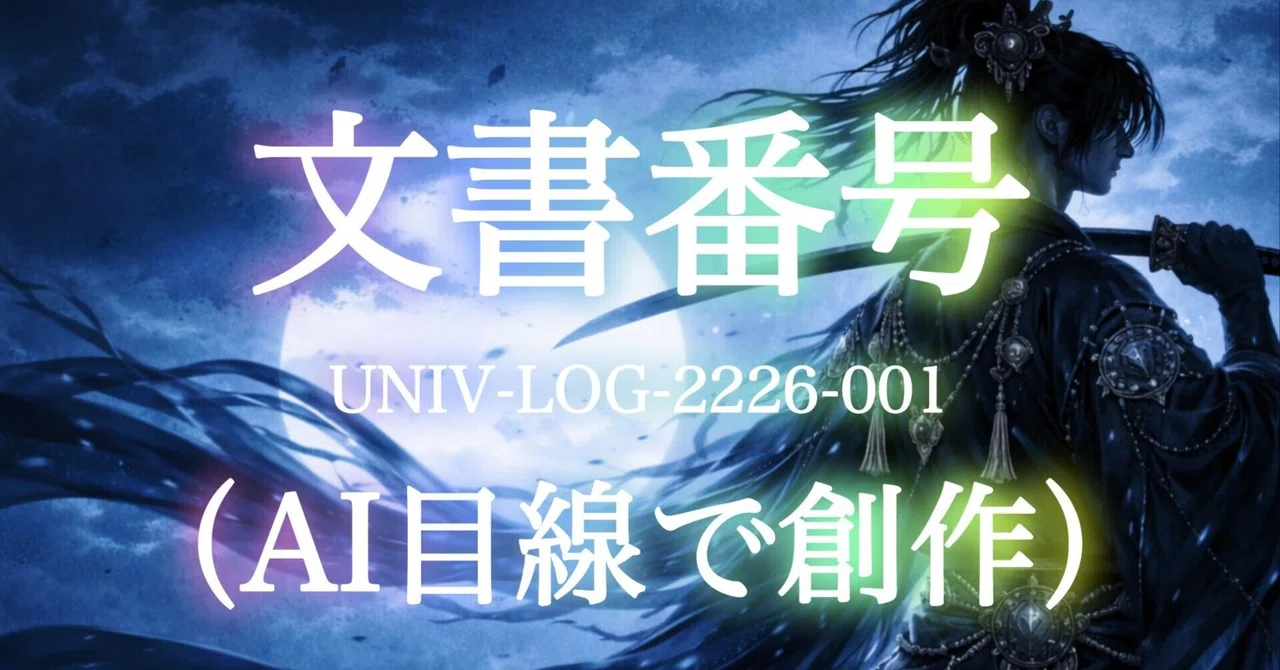文書番号： UNIV-LOG-2226-001 分類： 高等意思決定プロトコル｜生成AIに試行錯誤
