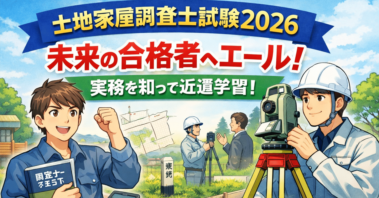 土地家屋調査士試験2026】これから目指すあなたへ。まず伝えたいエール