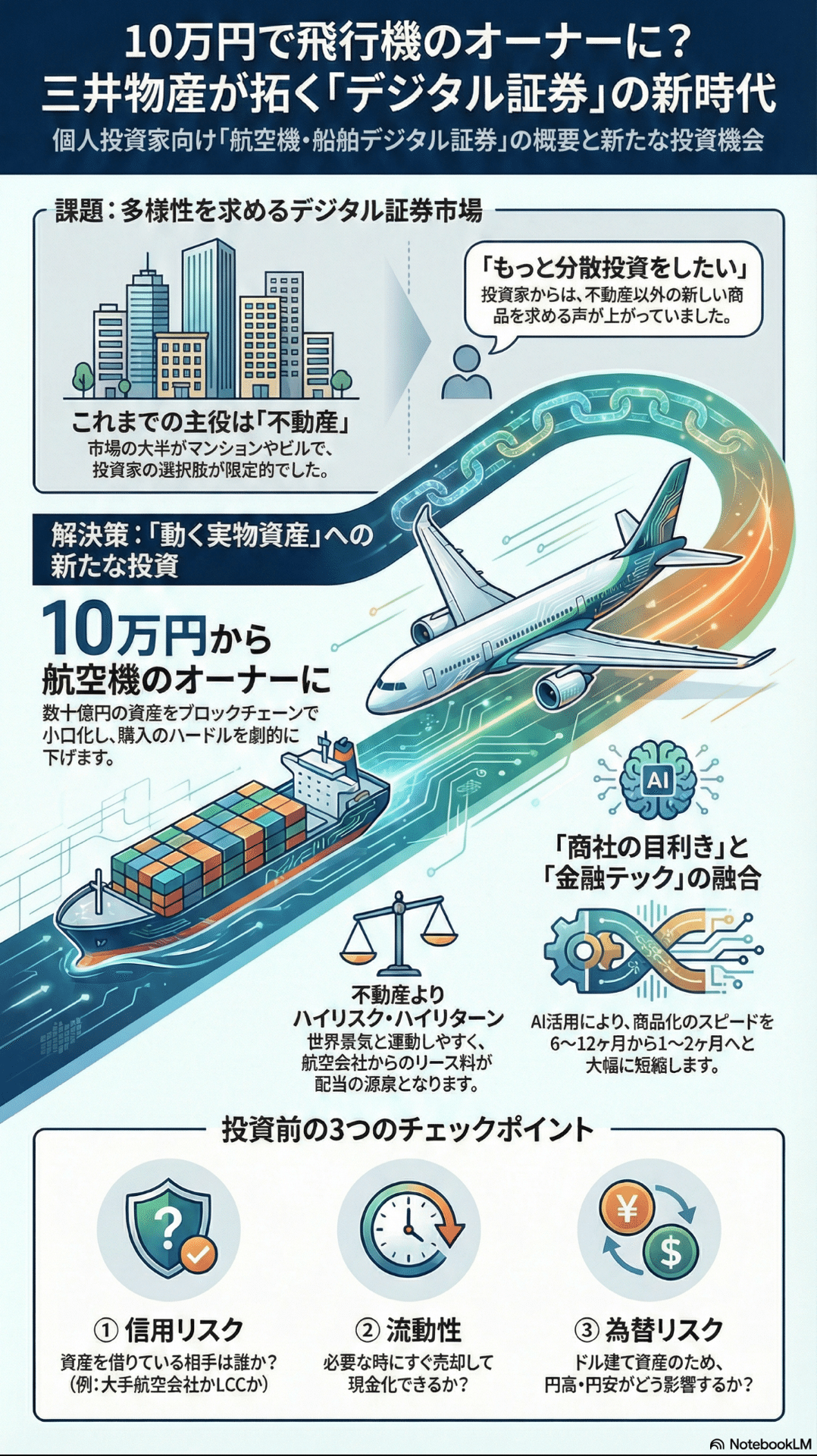 10万円で飛行機のオーナーに？三井物産が挑む「デジタル証券」革命｜hirouo