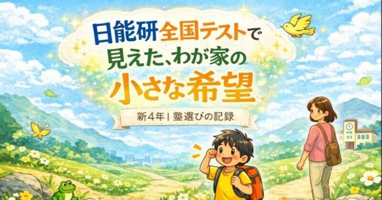 塾選び③】日能研全国テストで見えた、わが家の小さな希望｜グノ助