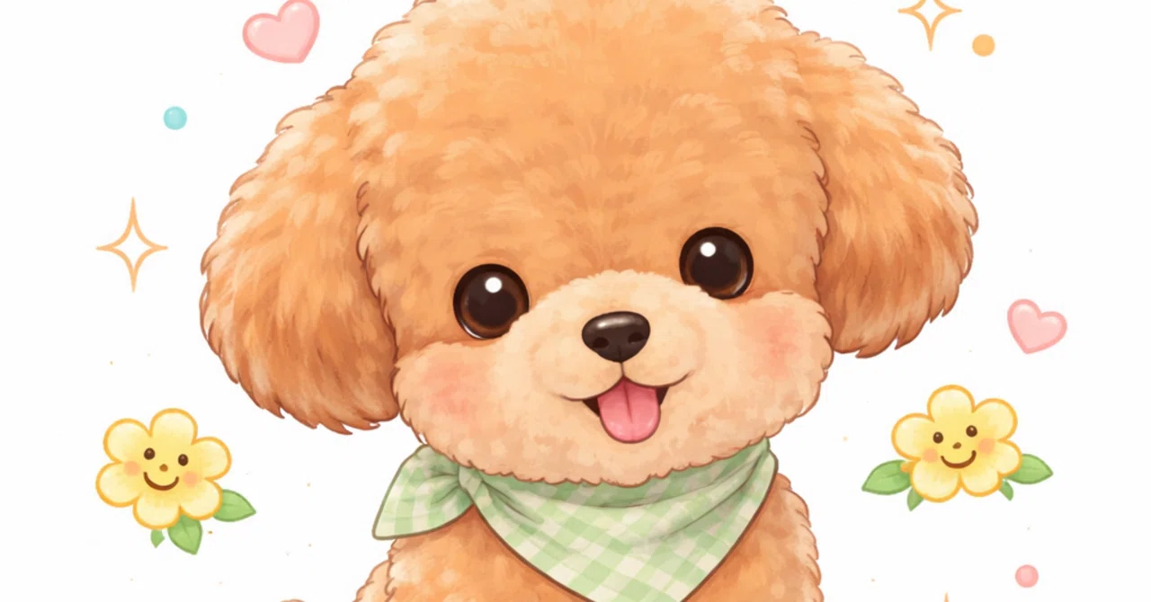 ふんわり可愛い｜トイプードルのイラスト素材集｜しゅりちゃん🥰