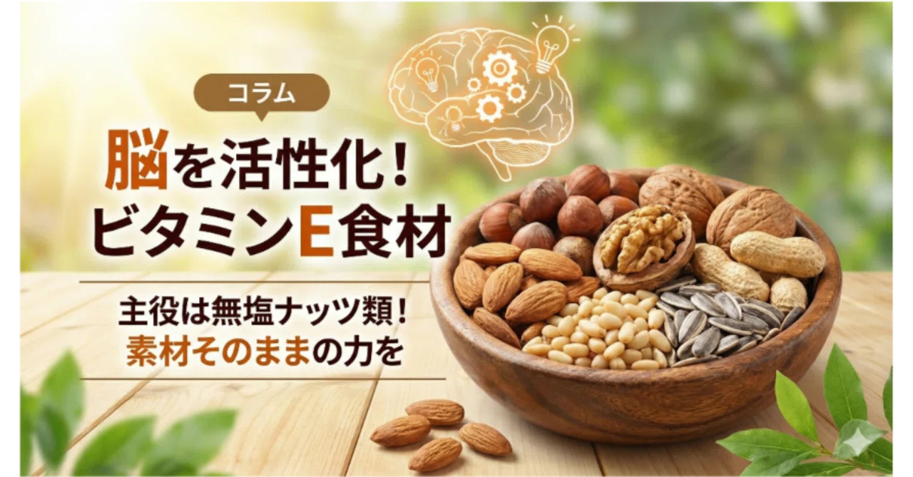 Let's activate our brains by eating nuts rich in Vitamin E!｜ぷろぷろ