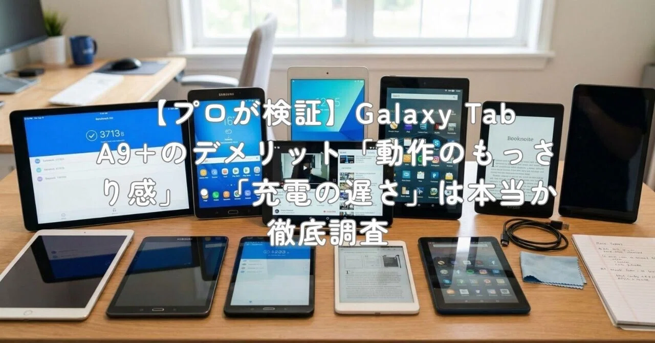 プロが検証】Galaxy Tab A9+のデメリット「動作のもっさり感」・「充電