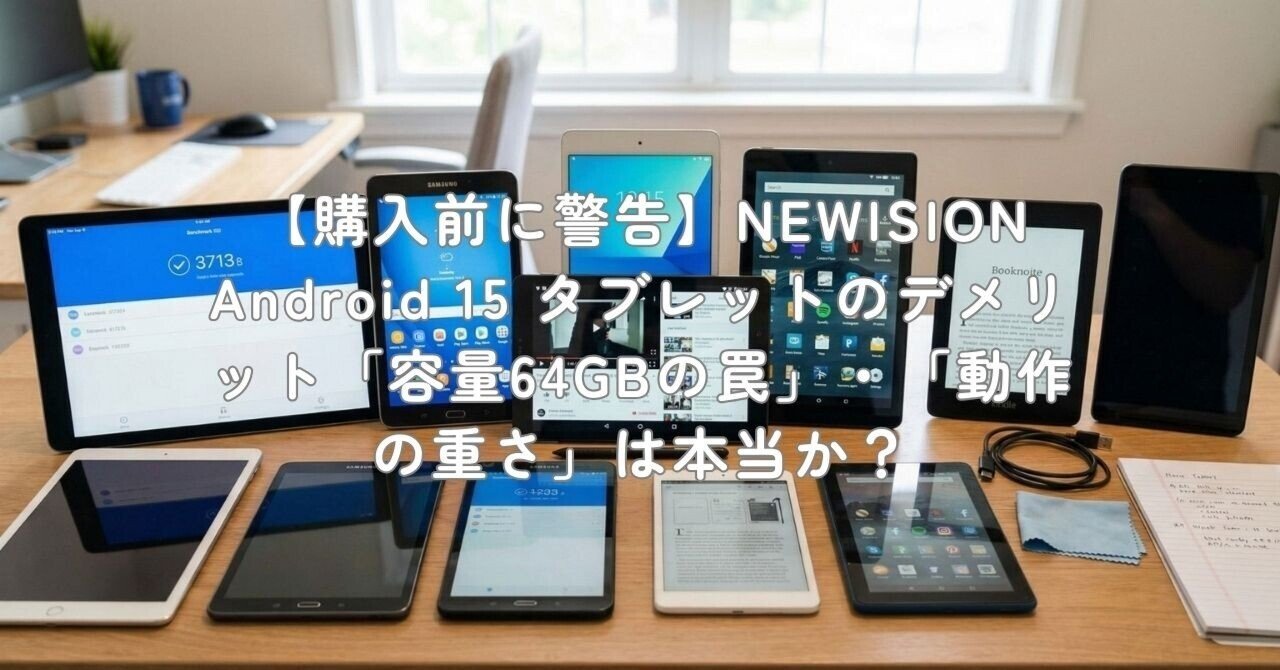 購入前に警告】NEWISION Android 15 タブレットのデメリット「容量64GB