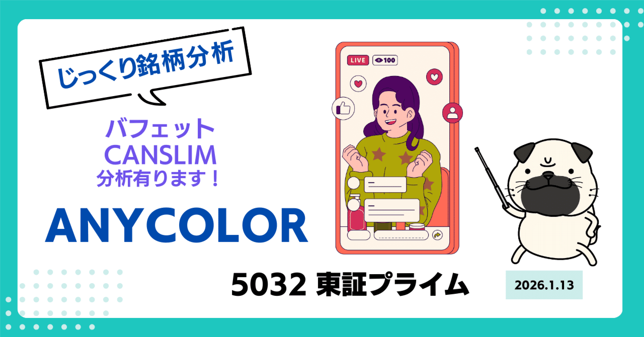 ANYCOLOR（5032）銘柄分析】営業利益率38%の衝撃！にじさんじが創る新