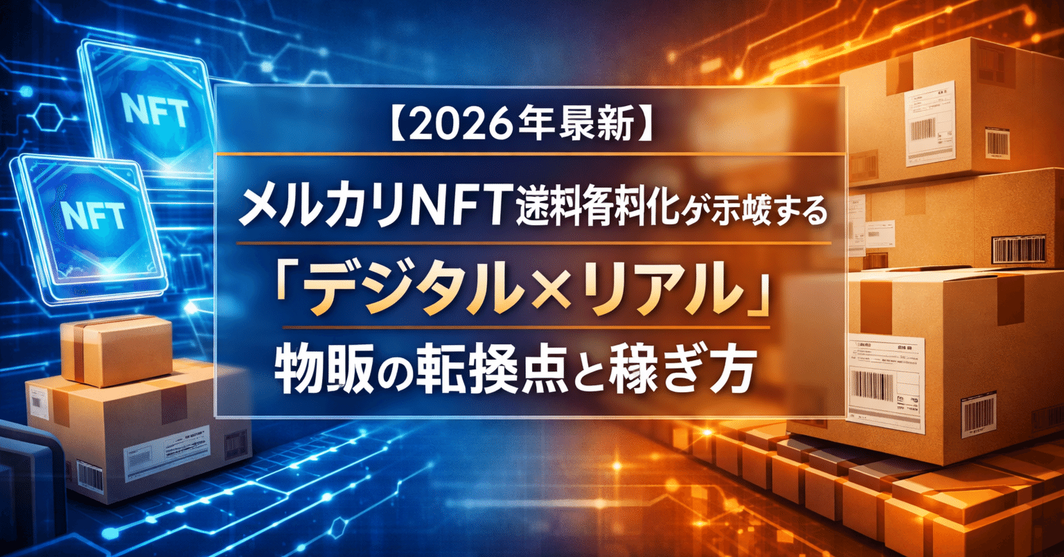 2026年最新】メルカリNFT送料有料化が示唆する「デジタル×リアル」物販の転換点と稼ぎ方｜onehand