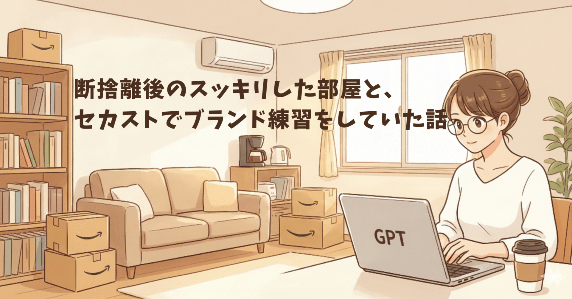 断捨離後のスッキリした部屋と、セカストでブランド練習をしていた話