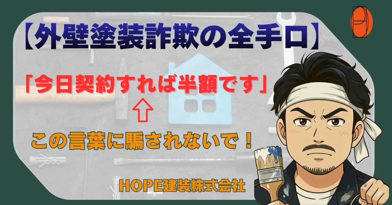 今日契約すれば半額です」その言葉、ちょっと待って｜HOPE建装株式会社