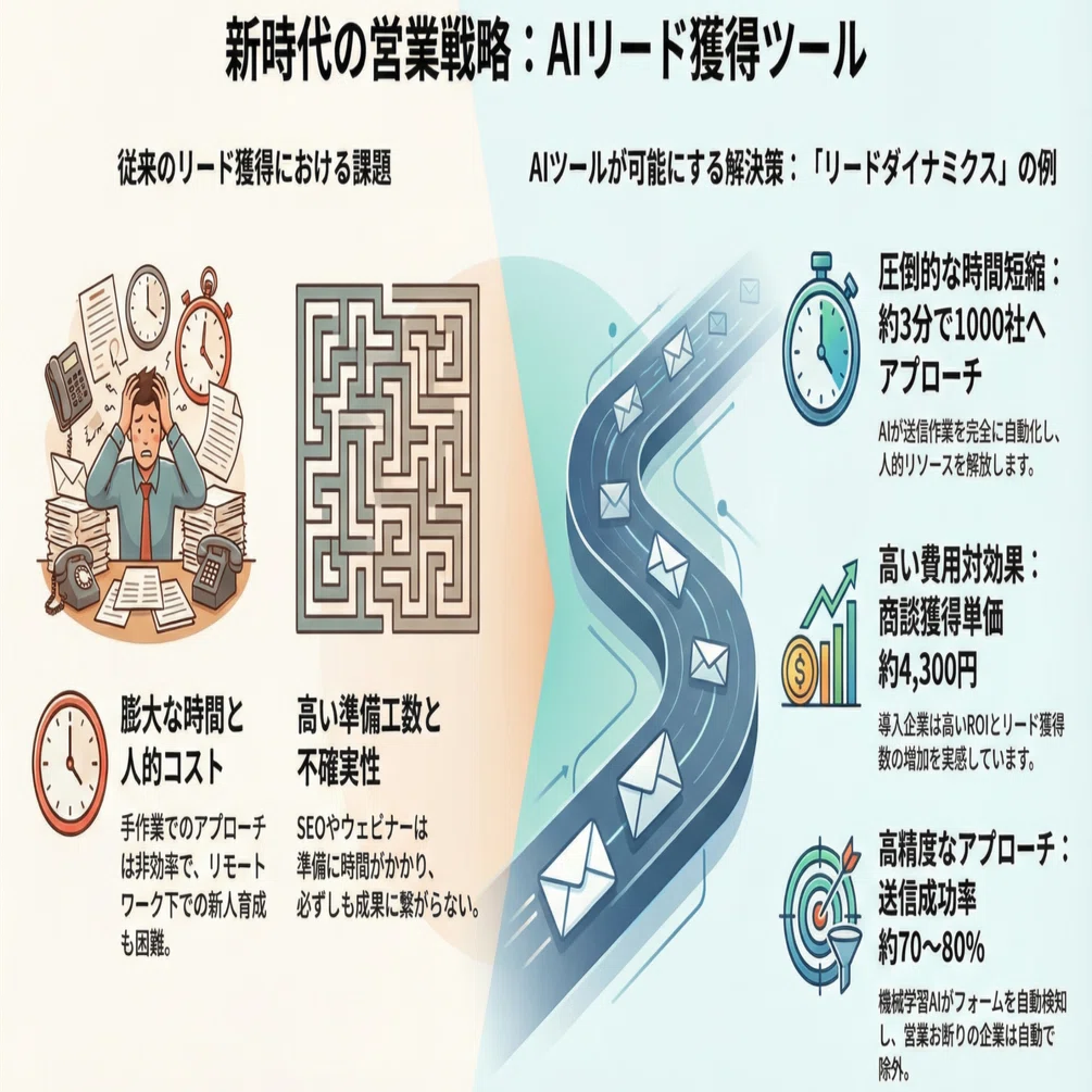 2026年版】リード獲得AIツールおすすめ8選！成功事例もあわせて紹介