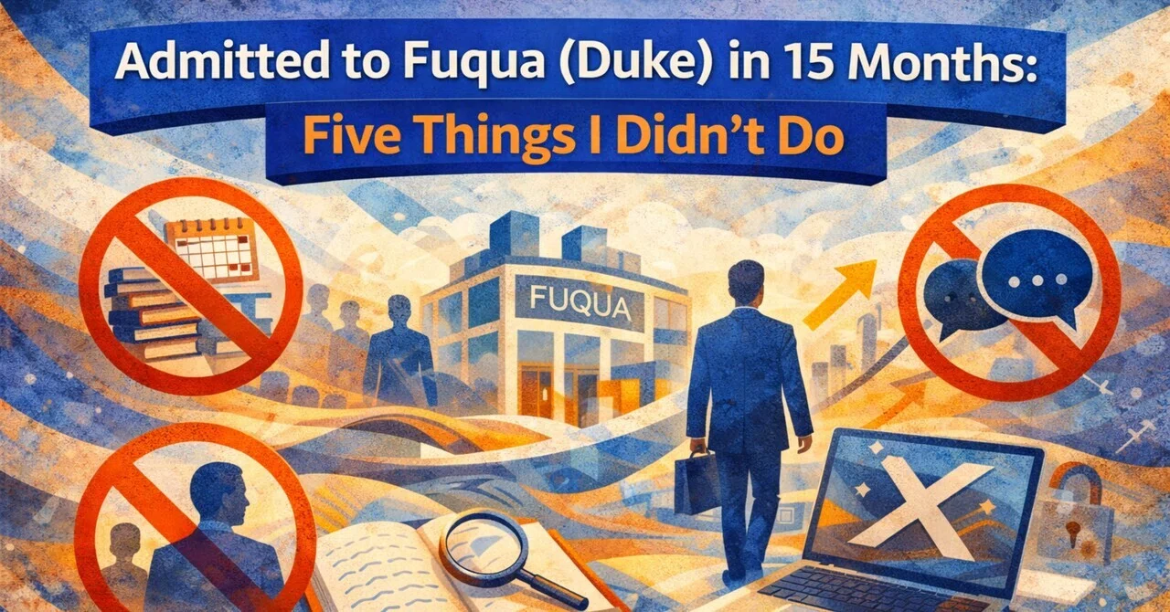 1年3ヶ月でFuquaに合格した私が、トップMBA受験で「あえてやらなかった」5つのこと｜Coach M