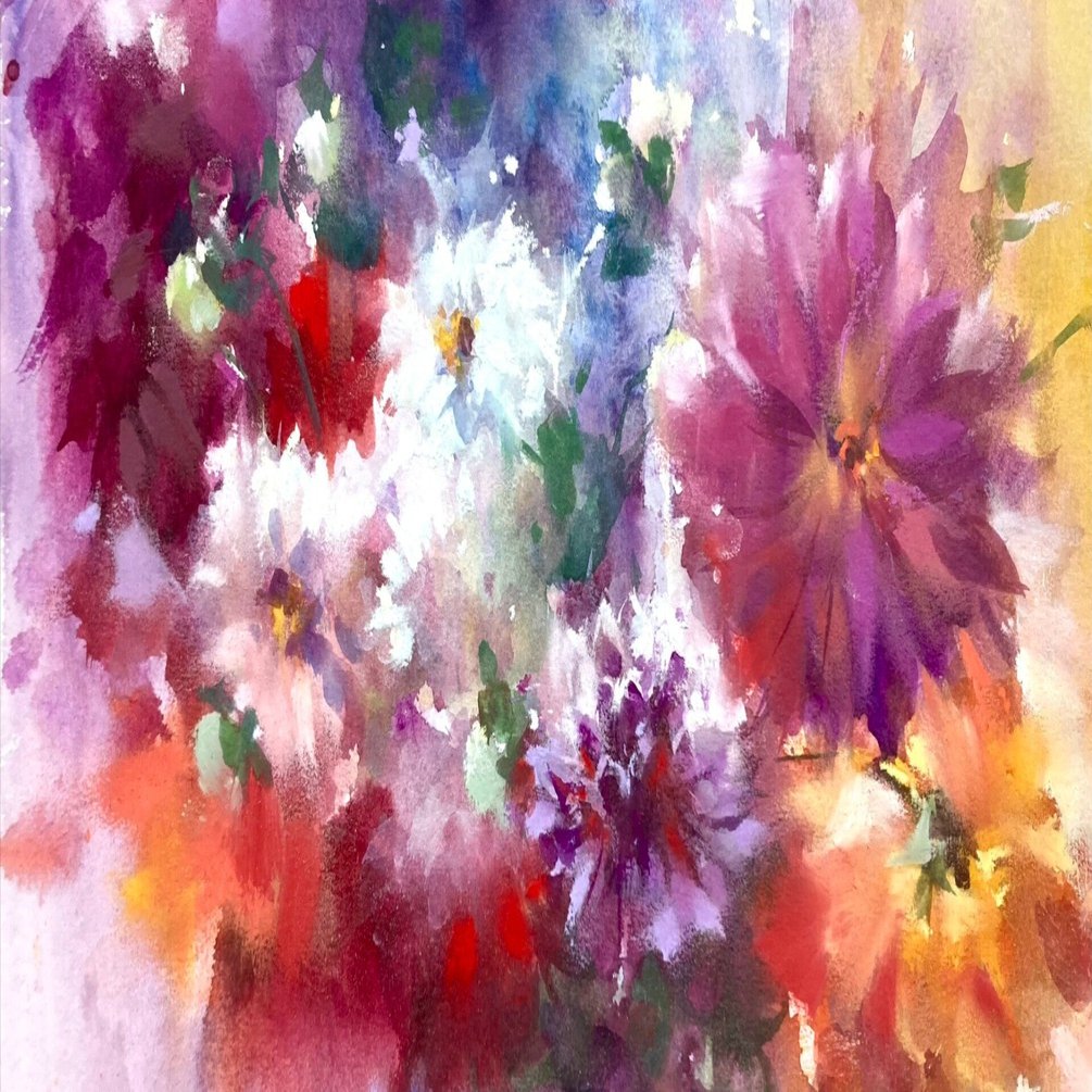 第3回：花々の「声」を描く——質感と空気を操る魔法の混合技法