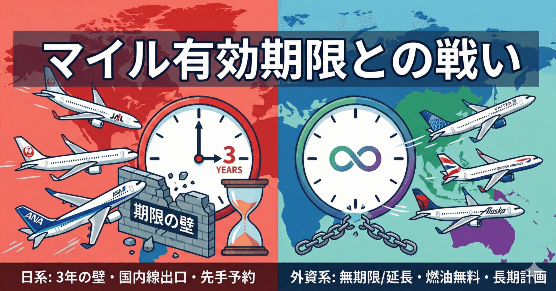 マイル有効期限との戦い：外資系マイレージ vs 日系マイレージ（JAL/ANA）徹底比較｜sky_travel_2010