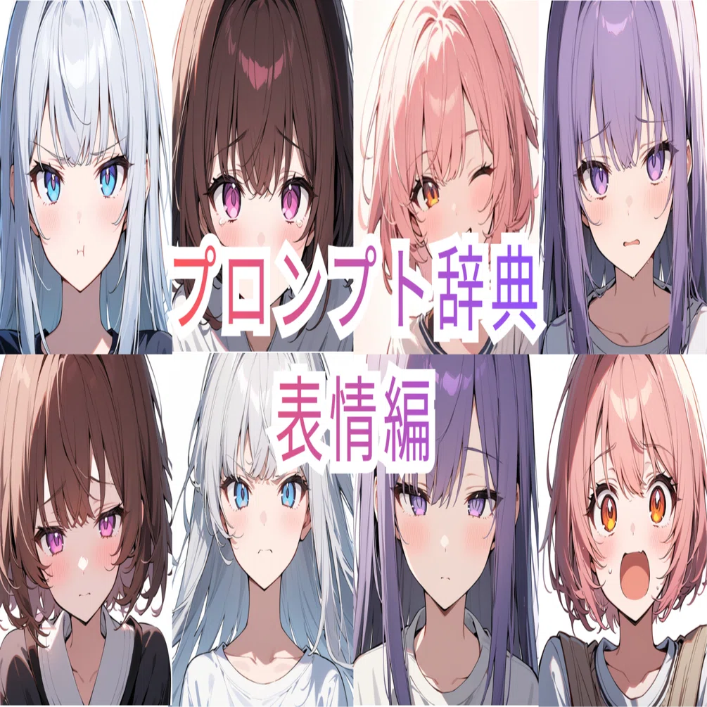 表情編】プロンプト(呪文)辞典 Stable Diffusion対応 AI画像生成 vol.1