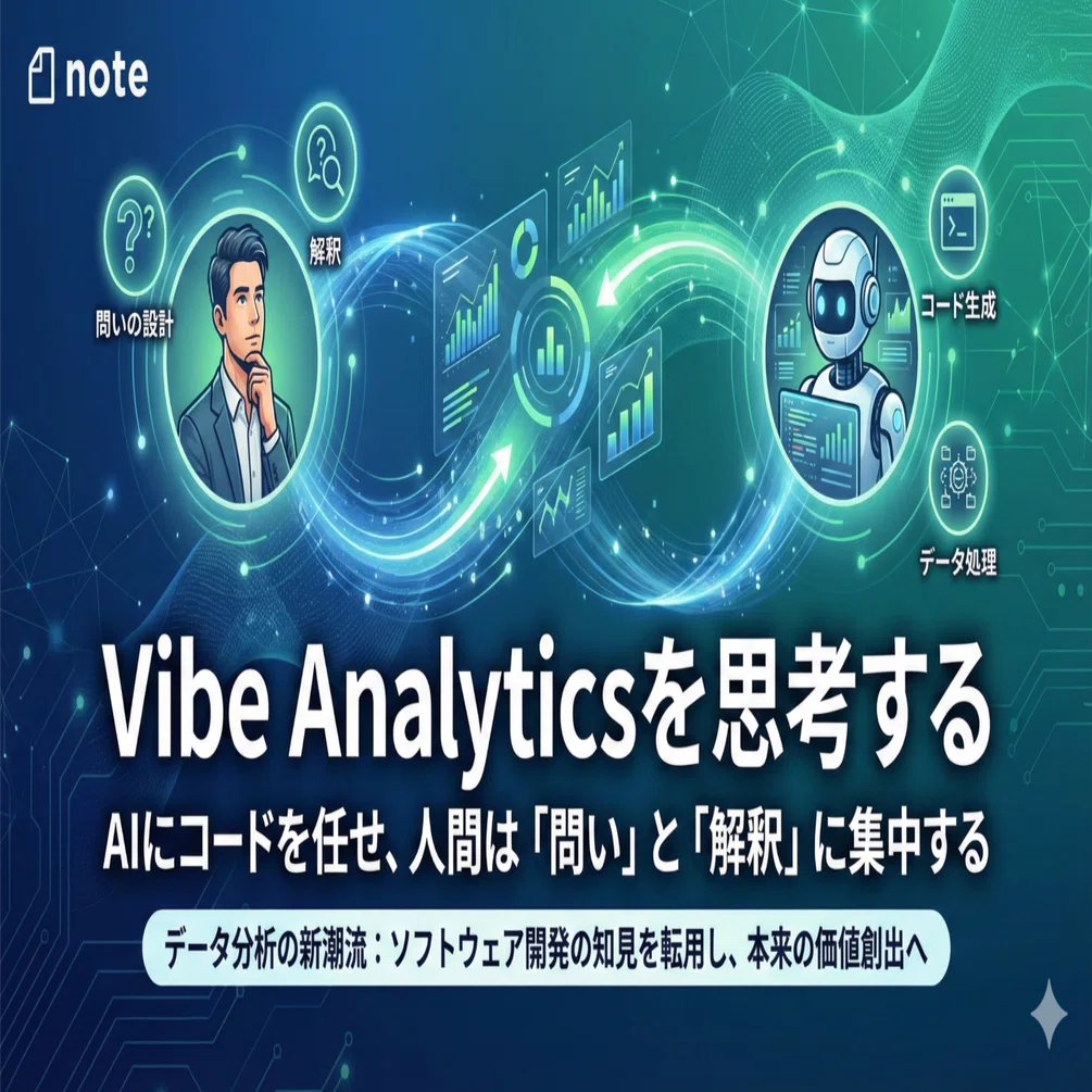 Vibe Analyticsを思考する：AIにコードを任せ、人間は「問い」と「解釈