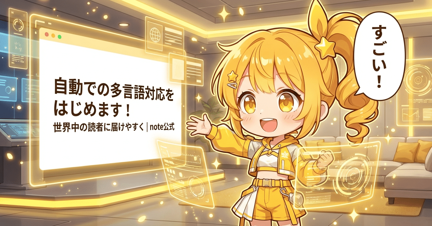 Cover Image for note Starts AI Multilingual Support! Expanding Opportunities for Your Articles to Be Read Worldwide!