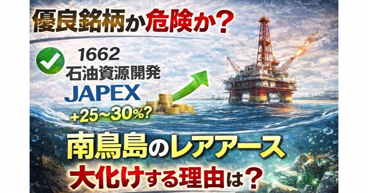 政府戦略×資源株｜南鳥島レアアースで注目される石油資源開発（1662