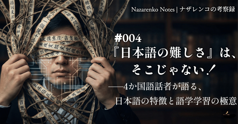 『日本語の難しさ』は、そこじゃない！――4か国語話者が語る日本語の特徴と語学学習の極意