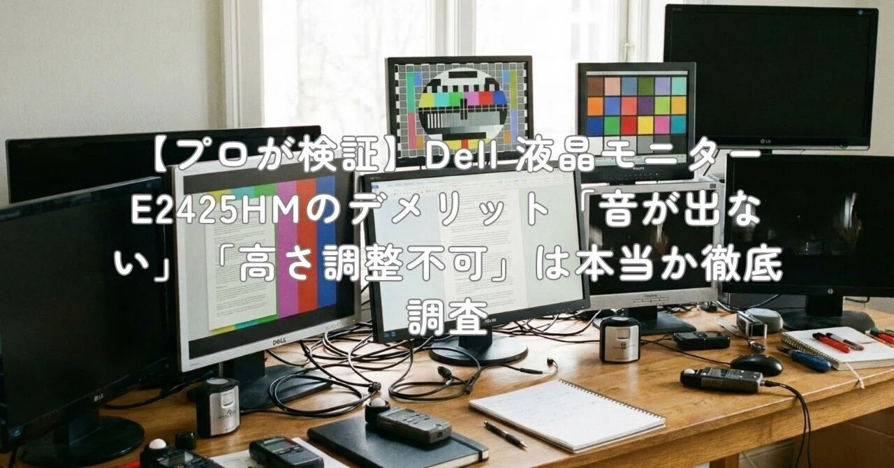 プロが検証】Dell 液晶モニター E2425HMのデメリット「音が出ない