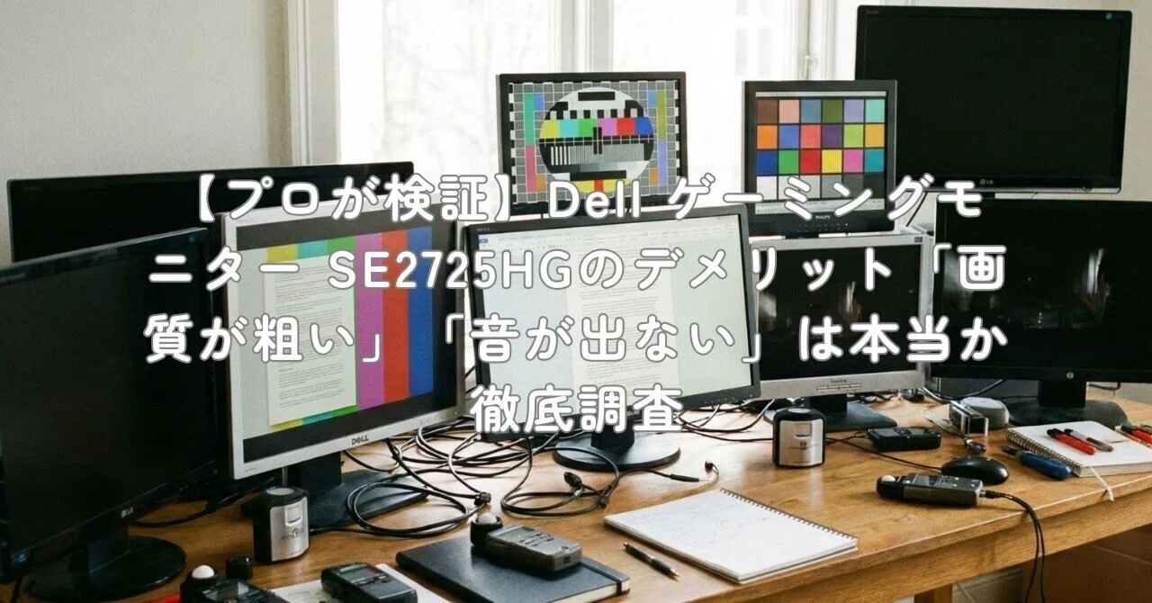 プロが検証】Dell ゲーミングモニター SE2725HGのデメリット「画質が