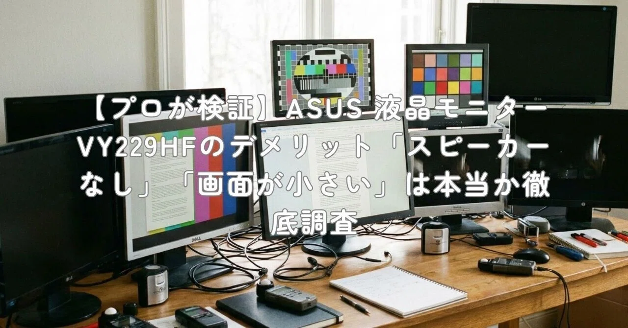 プロが検証】ASUS 液晶モニター VY229HFのデメリット「スピーカーなし