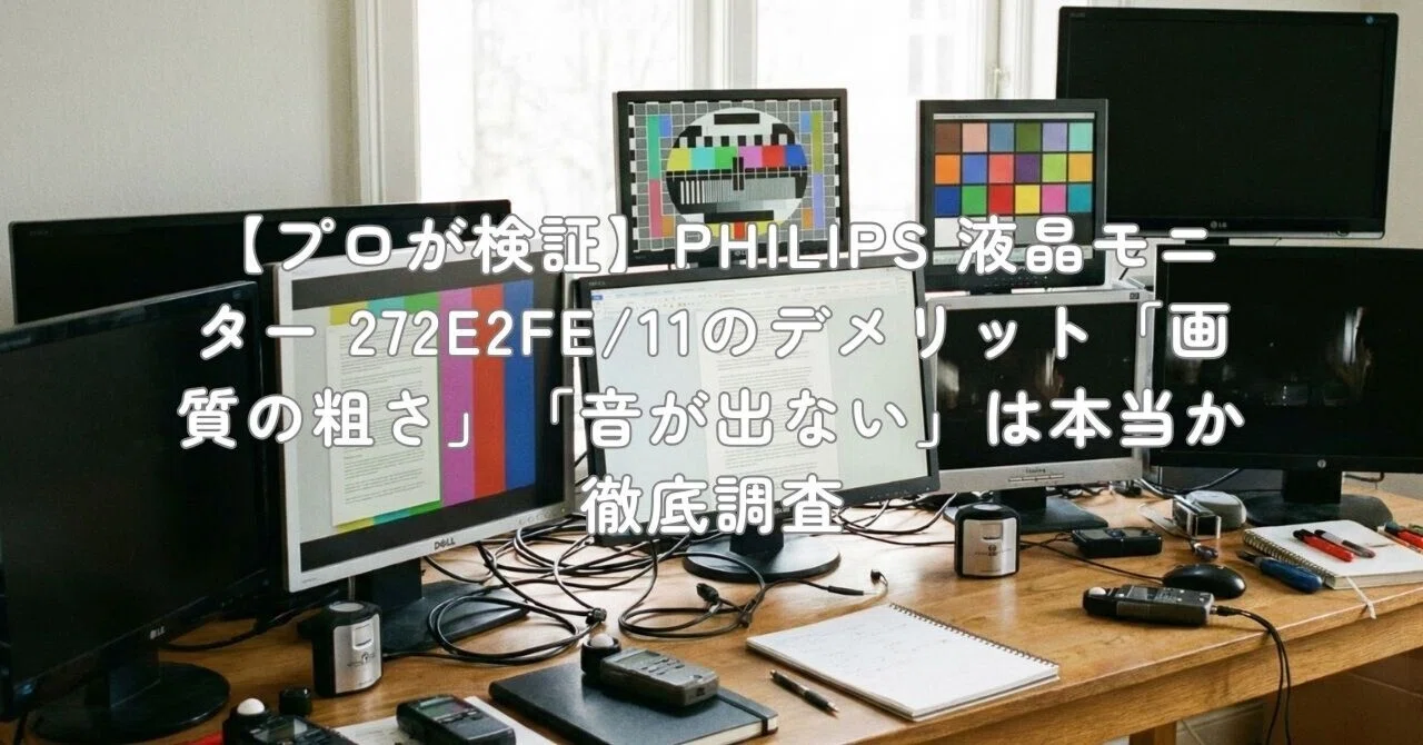 プロが検証】PHILIPS 液晶モニター 272E2FE/11のデメリット「画質の粗