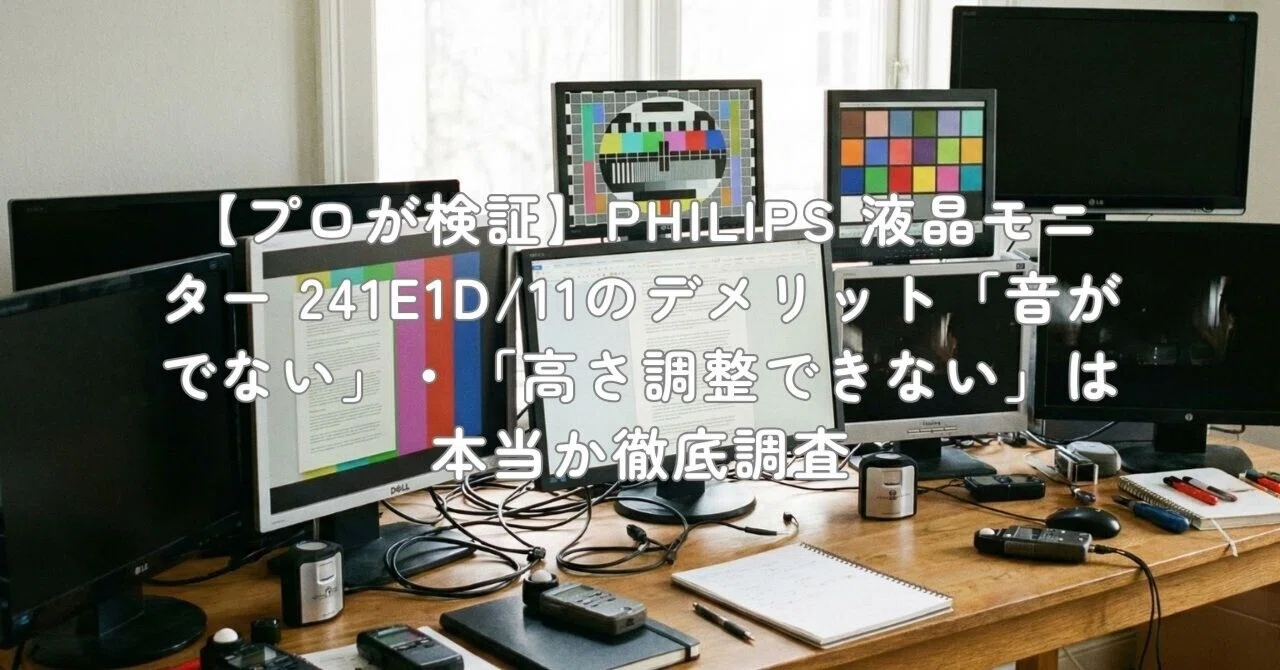 プロが検証】PHILIPS 液晶モニター 241E1D/11のデメリット「音がでない