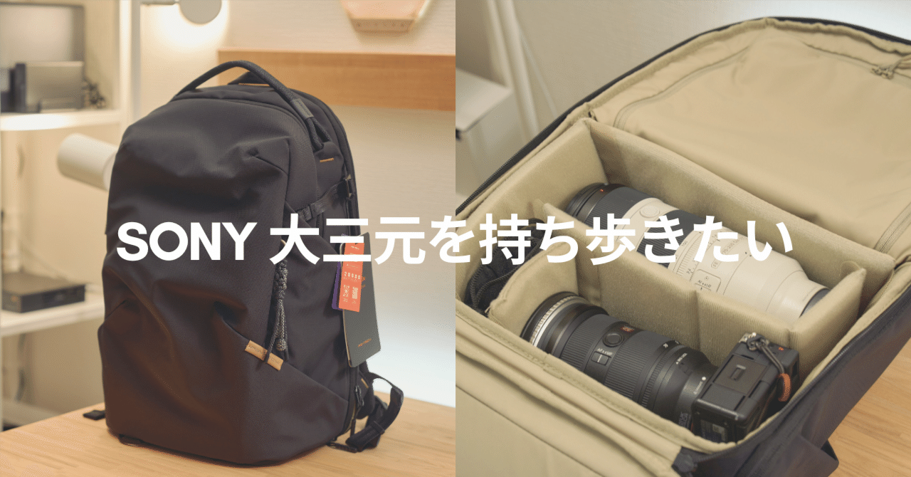 SONY 大三元レンズを持ち歩きたい｜じゃが
