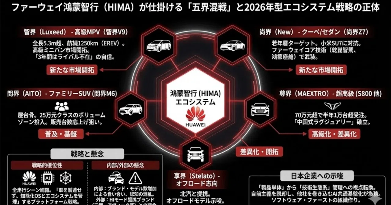 ファーウェイHIMAが仕掛ける五界混戦と2026年型エコシステム戦略の正体