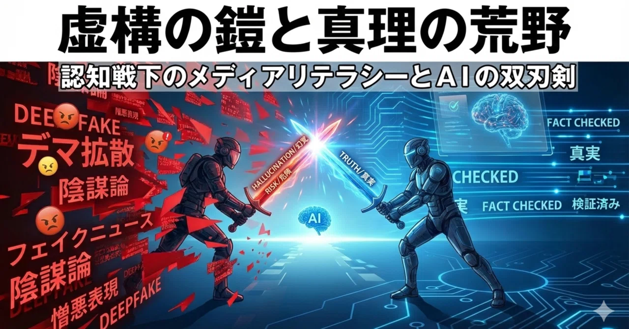虚構の鎧と真理の荒野 － 認知戦下のメディアリテラシーとAIの双刃剣｜SHA