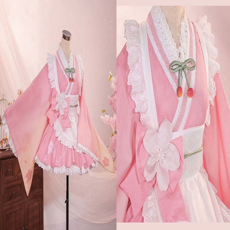 初音ミク 桜ミク ～描き下ろし和風喫茶ver.～ メイド服 コスプレ衣装