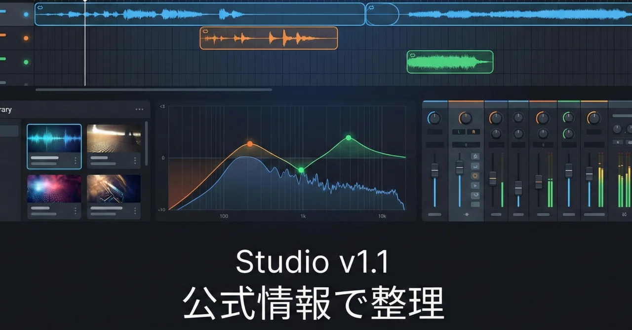 Suno Studio v1.1の更新点を公式文言だけでほどく｜AI Learning Lab