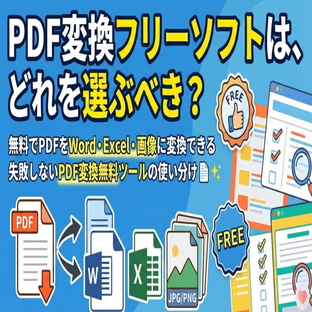 2026年版】無料でここまでできる！PDF変換無料ツールの上手な選び方